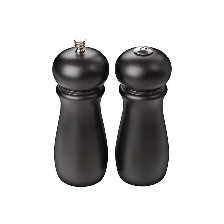 EcoQuality Rubberwood Salt Shaker and Pepper Mill Set Wayfair